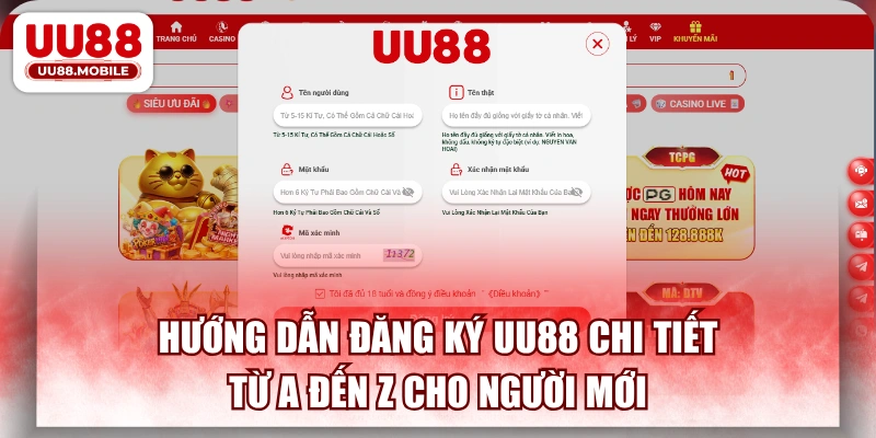 Hướng Dẫn Đăng Ký UU88 Chi Tiết Từ A Đến Z Cho Người Mới